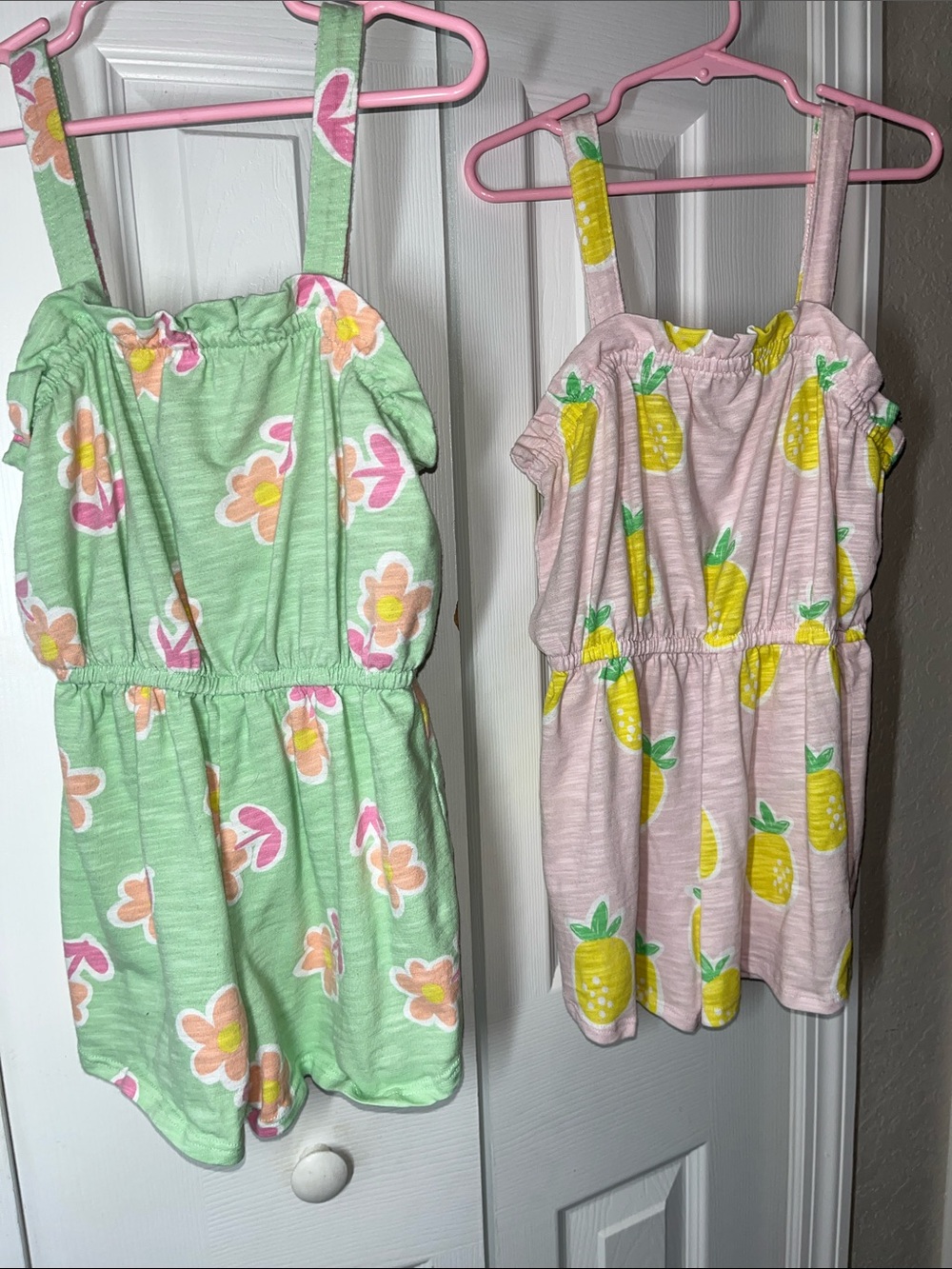 365 kids by Garanimals girls summer rompers size 7 (bundle of 2) - Picture 2 of 13